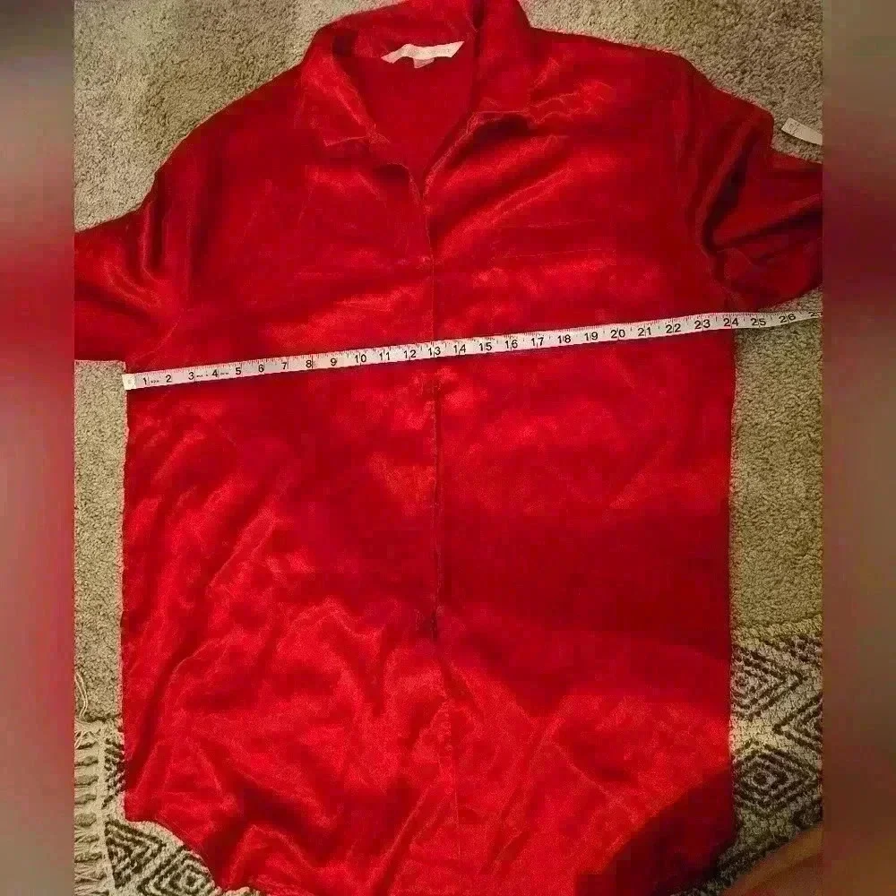 Victoria's Secret Red Satin Nighty and NWT Robe Set Nighty Size L - Picture 8 of 9